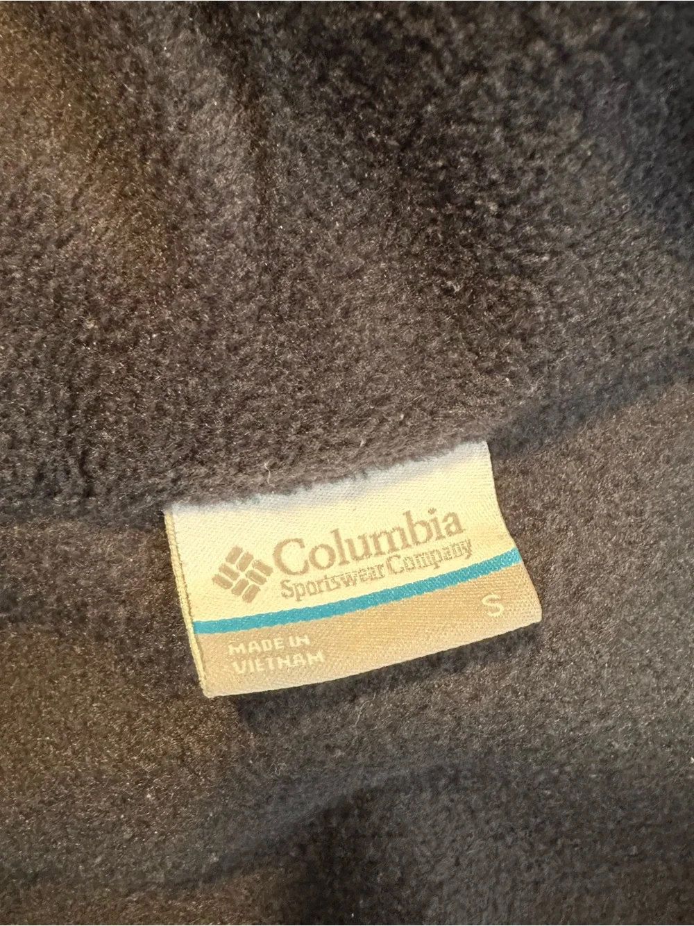 Colombia Charcoal Grey Fleece Zip Up Vest with Pockets Size Small